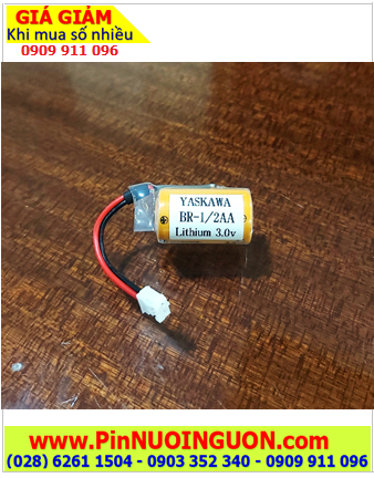 Yaskawa BR-1/2AA (Dây zắc cắm), Pin nuôi nguồn PLC Yaskawa BR-1/2AA lithium 3V, Xuất xứ NHẬT